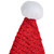 17" Red and White Striped Santa Hat With Pom Pom and Cuffed Faux Fur - IMAGE 3