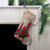 19" Beige and Red Plaid Reindeer With Forest Trees Christmas Stocking - IMAGE 2