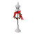 12.75" White Snowfall Valley LED Lighted Lamp Post with Wreath Christmas Decoration - IMAGE 3