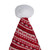 17" Red and White Nordic Striped Santa Hat With Pom Pom - IMAGE 2