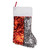 19" Red and Silver Sequin Christmas Stocking With White Faux Fur Cuff - IMAGE 3