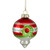 4ct Red, Green and Silver Vintage Glass Christmas Ornaments 3.25-Inch (80mm) - IMAGE 3