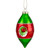 4ct Red, Green and Silver Vintage Glass Christmas Ornaments 3.25-Inch (80mm) - IMAGE 4