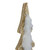 Wooden Tree With Faux Fur Christmas Decoration - 13.5" - Brown and White - IMAGE 5