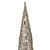 15.5" LED Lighted B/O Gold Glittered Wire Sunburst Christmas Cone Tree - Warm White Lights - IMAGE 4