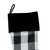 20" White and Black Buffalo Plaid Christmas Stocking with Cuff - IMAGE 3