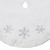 48" White and Silver Embroidered Sequin Snowflakes Tree Skirt - IMAGE 3