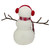 21.5-Inch White and Red Snowflake High Pile Fleece Plush Snowman Christmas Decoration - IMAGE 5