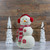 21.5-Inch White and Red Snowflake High Pile Fleece Plush Snowman Christmas Decoration - IMAGE 2