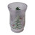 8" Hand-Painted Pine and Birds Flameless Glass Christmas Candle Holder - IMAGE 3