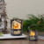 3" Hand Painted Forest and Deer Flameless Glass Candle Holder - IMAGE 2