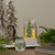 8" Hand Painted Christmas Pine Trees Flameless Glass Candle Holder - IMAGE 2