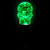 9" LED Lighted Multi-Function Halloween Skull Light - Multicolor Lights