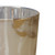 Birch Leaves Frosted Glass Votive Candle Holder - 5" - Matte Gold and White - IMAGE 4