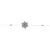 5' x 2" Purple Snowflake Christmas Garland with Silver Beads, Unlit - IMAGE 5