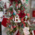 Santa Head With Plaid Hat Christmas Ornament - 11" - Green and Red