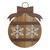 16" Rustic Brown Snowflakes Christmas Ornament Wall Sign - IMAGE 1