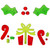 31-Piece Red and Green "Merry Christmas" Gel Christmas Window Clings - IMAGE 5