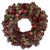 13" Red and Gold Glittered Pine Cone and Berry Christmas Wreath - IMAGE 1