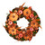 Shaved Wood Flowers with Gourds Small Artificial Fall Harvest Wreath - 13.25" - IMAGE 2