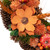 Shaved Wood Flowers with Gourds Small Artificial Fall Harvest Wreath - 13.25" - IMAGE 5