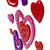 14-Piece Red and Pink Heart Valentine's Day Gel Window Clings - IMAGE 5
