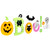 14-Piece Orange and Green "Boo!" Halloween Gel Window Clings - IMAGE 3