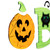 14-Piece Orange and Green "Boo!" Halloween Gel Window Clings - IMAGE 4
