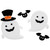 Jack O' Lantern and Ghost "Boo" Halloween Gel Window Clings - 9pc - IMAGE 5