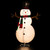 Lighted Tinsel Snowman Outdoor Christmas Decoration - 60" - Warm White Lights - IMAGE 3