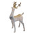 48" White and Gold Lighted Standing Buck Outdoor Christmas Decor - IMAGE 1