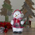 9.5" Plush Girl Snowman with Ear Muffs Christmas Figure - IMAGE 1
