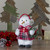 Plush Girl Snowman with Ear Muffs Christmas Figure - 9.5" - IMAGE 1