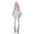 Sitting Christmas Gnome with Dangling Legs - 24" - Cream and Pink - IMAGE 1