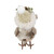 8" Beige and White Plush Bird in Santa Hat Christmas Figure - IMAGE 5