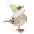 8" Beige and White Plush Bird in Santa Hat Christmas Figure - IMAGE 4