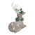 12.75" Gray Sitting Sisal Reindeer with Wreath Christmas Figure - IMAGE 3