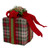 9" Red and Green Plaid Christmas Present Decoration with Bow - IMAGE 2