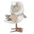 5.25" White and Gold Bird in Winter Hat Christmas Figure - IMAGE 4