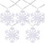 Snowflake LED Candlelight Clear Christmas Light Set - 4' Clear Wire - 10ct - IMAGE 2