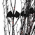 4' Black Glittered Halloween Branch with Bats - Orange LED Lights - IMAGE 2