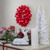 Red Hot 3-Finish Shatterproof Ball Christmas Wreath - 13-Inch, Unlit - IMAGE 2