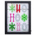 LED Lighted "HO, HO, HO" with Snowflakes Framed Christmas Wall Art - 9" - IMAGE 1