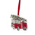 3.5" Silver Plated Fire Truck with European Crystals Christmas Ornament - IMAGE 3