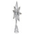 13.75" LED Lighted B/O Silver Glittered Geometric Star Christmas Tree Topper - Warm White Lights - IMAGE 2