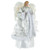 18" Lighted White and Silver Angel in a Dress Christmas Tree Topper - Warm White Lights - IMAGE 3