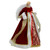 18" Red and Gold Angel in a Dress Christmas Tree Topper - Unlit - IMAGE 3