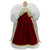 18" Red and Gold Angel in a Dress Christmas Tree Topper - Unlit - IMAGE 5