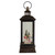 LED Snowman Family Brushed Christmas Lantern Snow Globe - 11" - Black and Gold - IMAGE 1