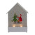 8.25" White and Red House Shaped Christmas Snow Globe - IMAGE 1